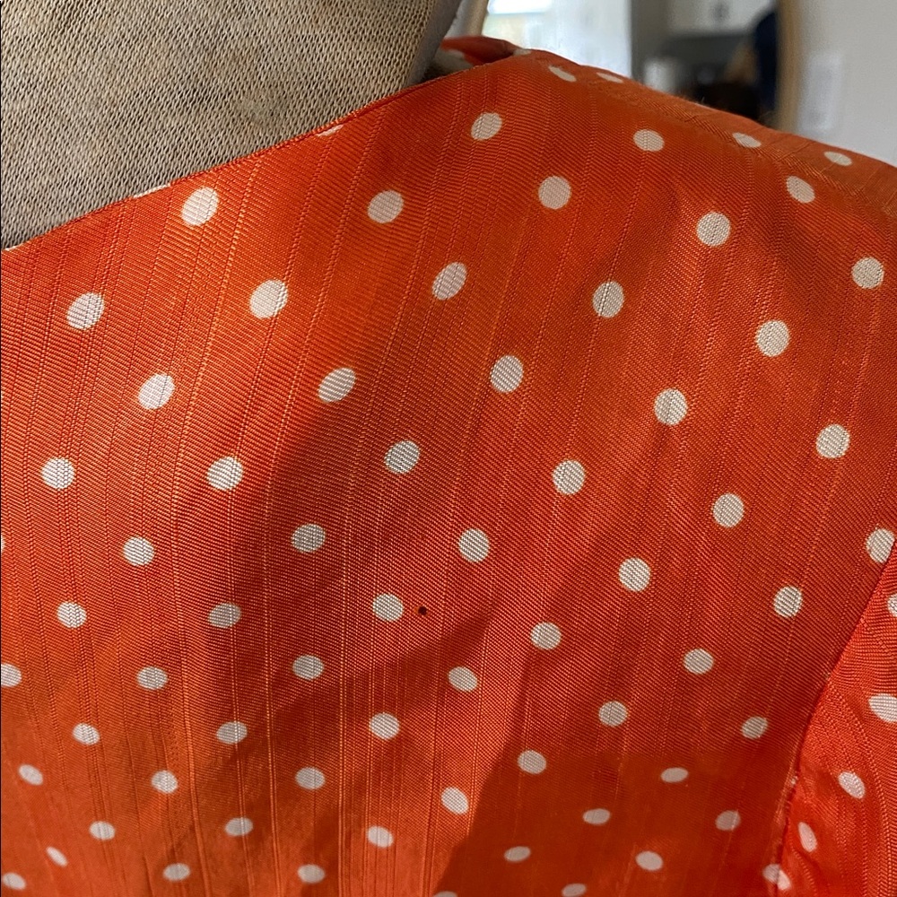 Vintage 1960s Orange Silk Mini Dress - Picture 12 of 15